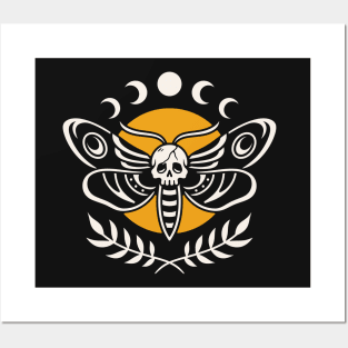 Deaths head moth Posters and Art